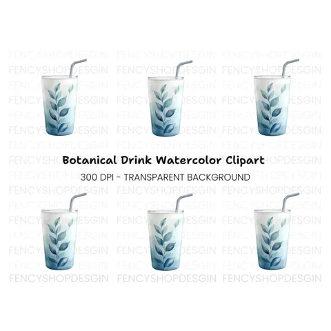 Leaf Tumbler Clipart Bundle