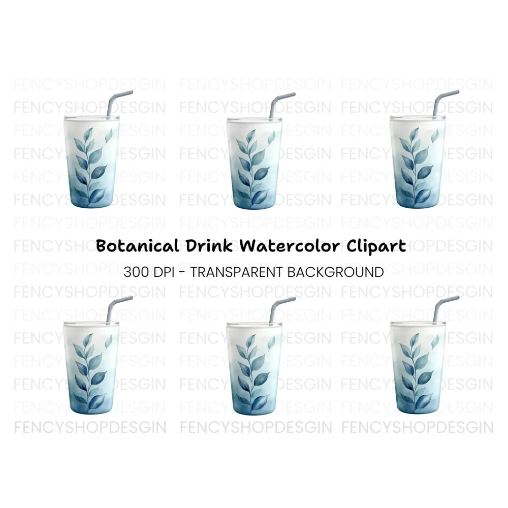 Leaf Tumbler Clipart Bundle