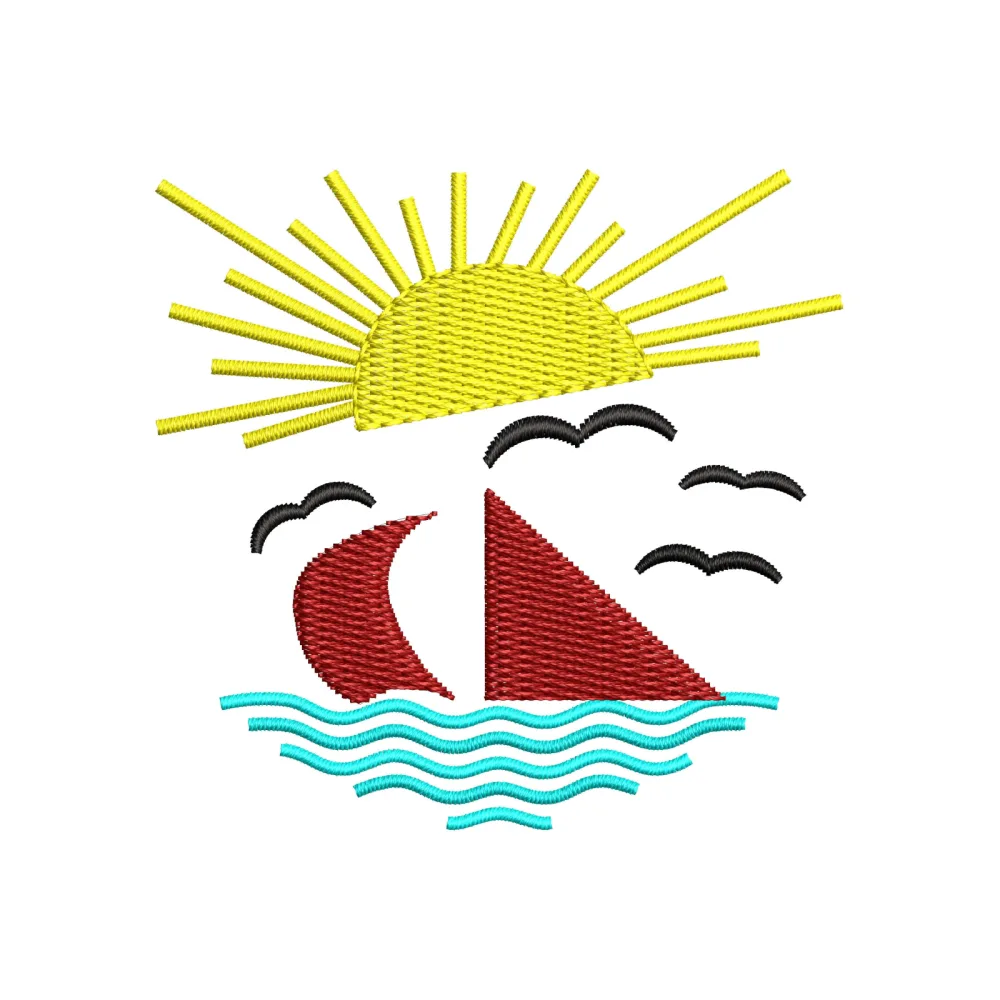 Ocean Art Embroidery Design