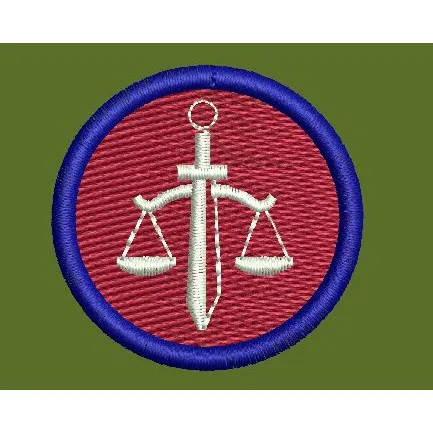 Scales of Justice Legal Symbol Embroidery Design