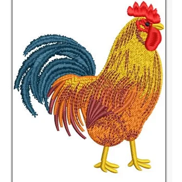 Cock Embroidery Design