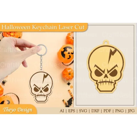 Halloween Keychain SVG Bundle