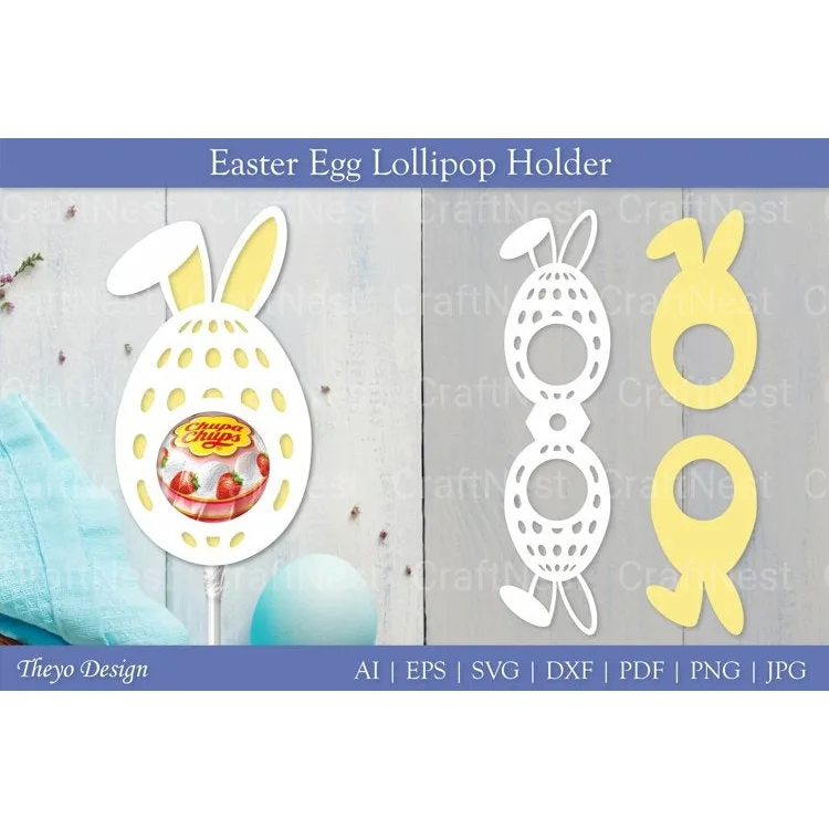 Easter Egg Lollipop Holder SVG Bundle