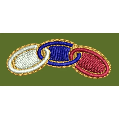 Linked Ovals Interlocking Shapes Embroidery Design