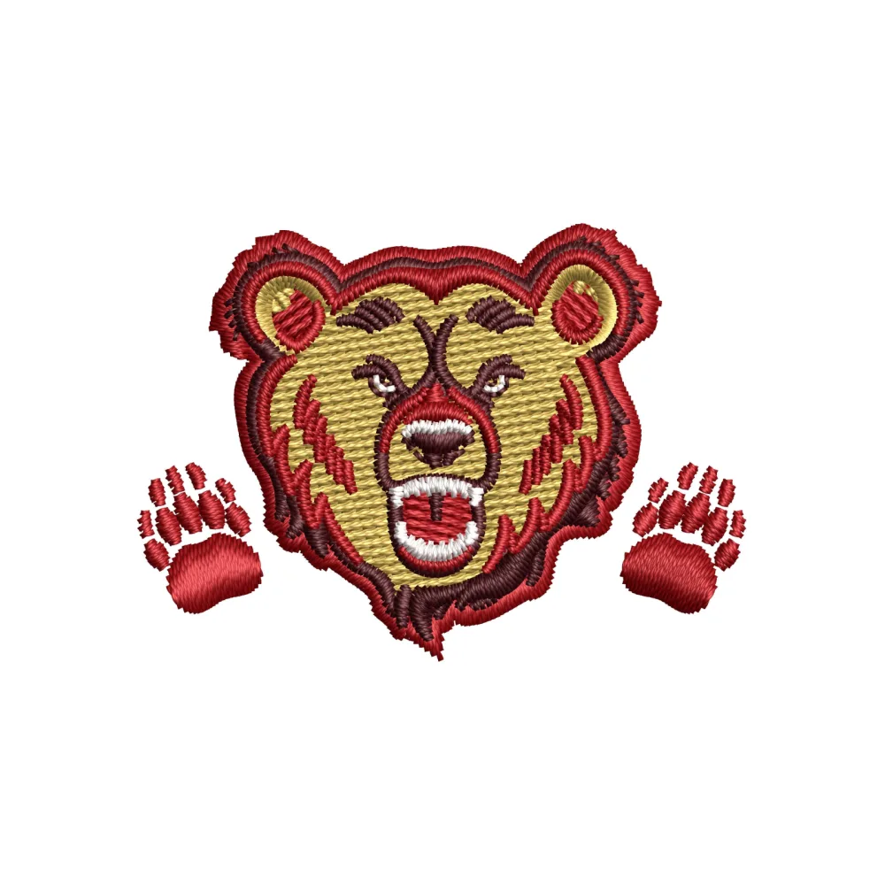 Bear Handsup Embroidery Design