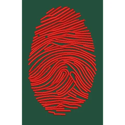 Stylized Finger Print Embroidery Design