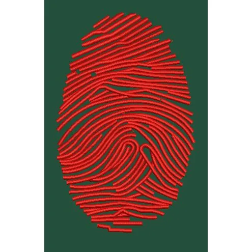 Stylized Finger Print Embroidery Design