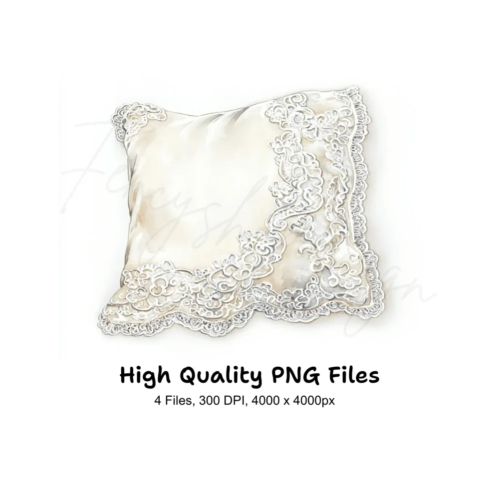 Elegant Lace Bedding and Curtains Clipart Bundle