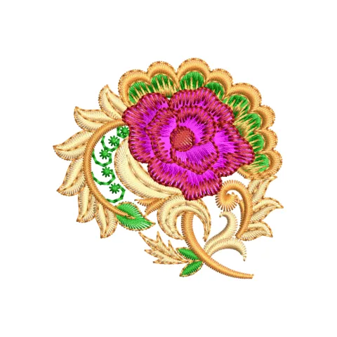 Green Embroidery Design