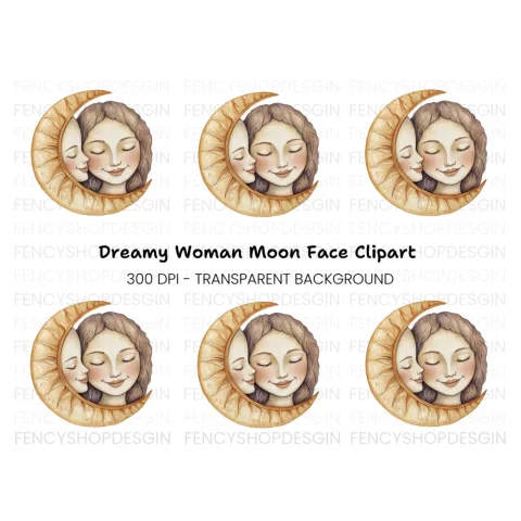 Sun and Moon Embrace Clipart Bundle
