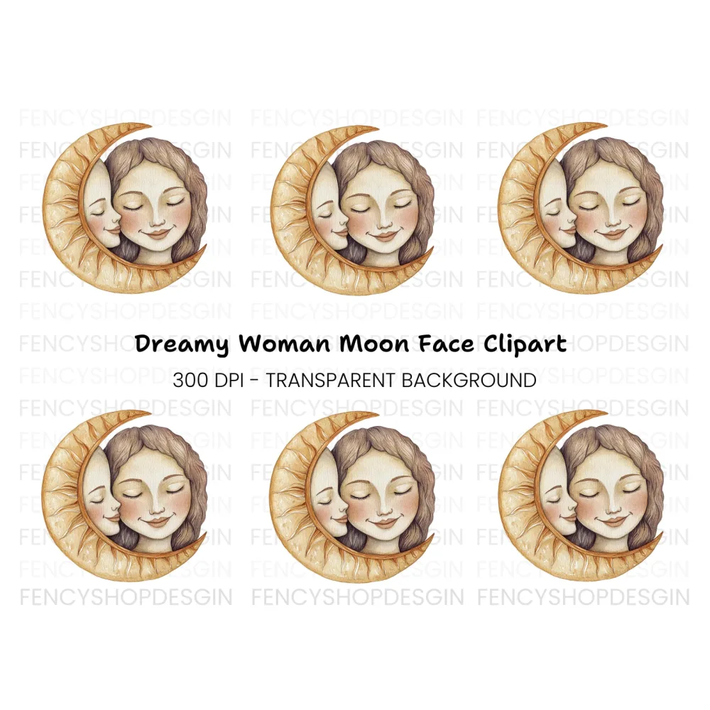 Sun and Moon Embrace Clipart Bundle