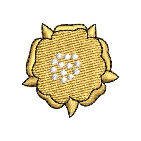 Golden Flower Embroidery Design