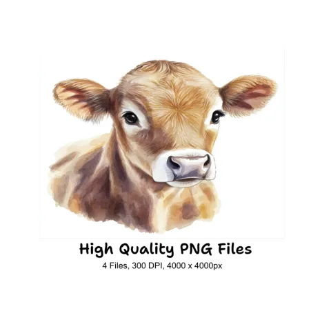 Sweet Calf Clipart Bundle