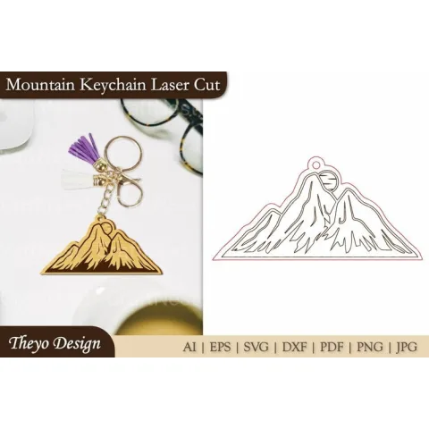 Mountain Key Chain SVG