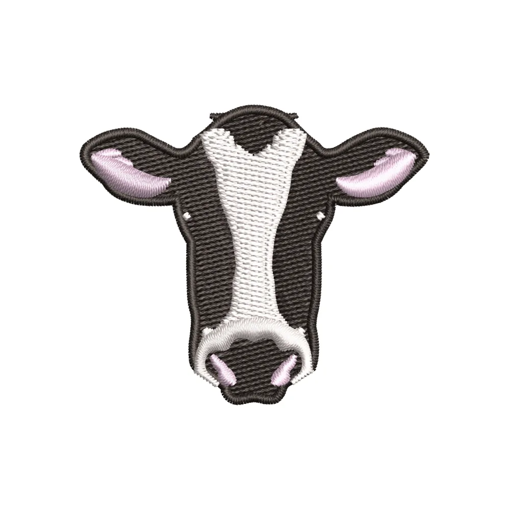 Cow Head Embroidery Design