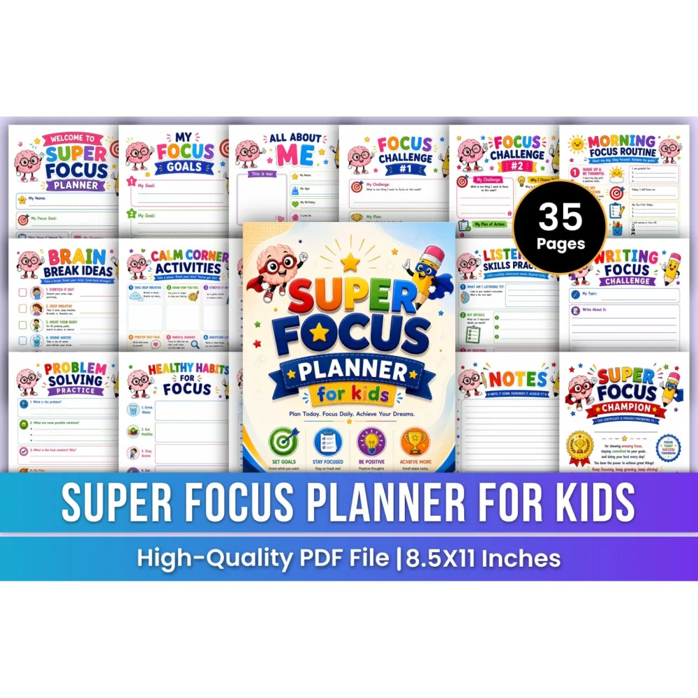 Super Focus For Kids Planner