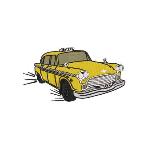 Car Taxi Embroidery Design