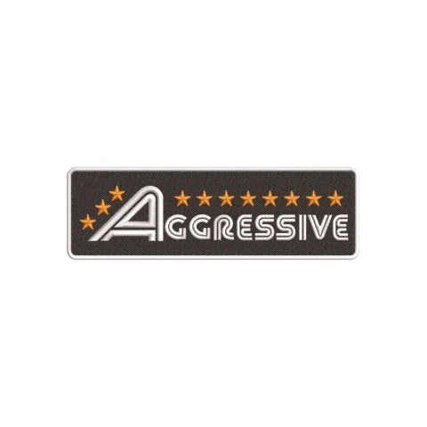 Aggressive Hat Patch Embroidery Design