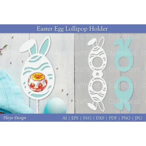 Easter Egg Lollipop Holder SVG Bundle