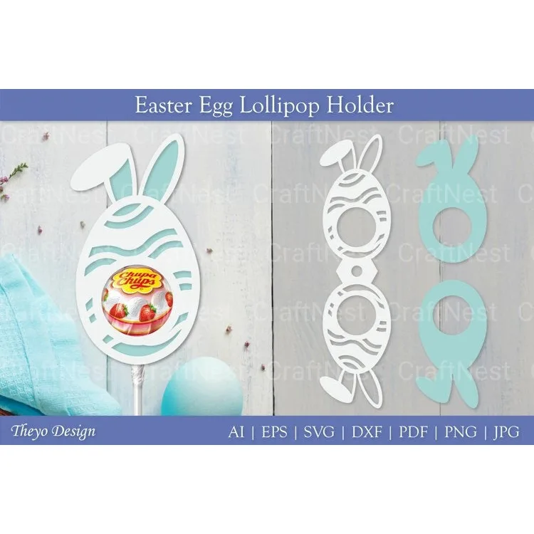 Easter Egg Lollipop Holder SVG Bundle