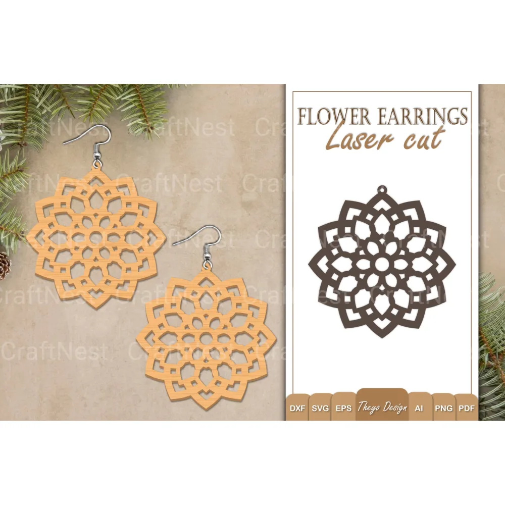 Earrings Flower SVG Bundle