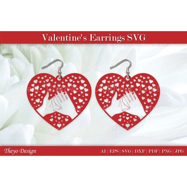 Valentine Earrings SVG Bundle
