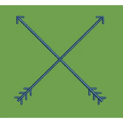Crossed Fletched Arrows Embroidery Design