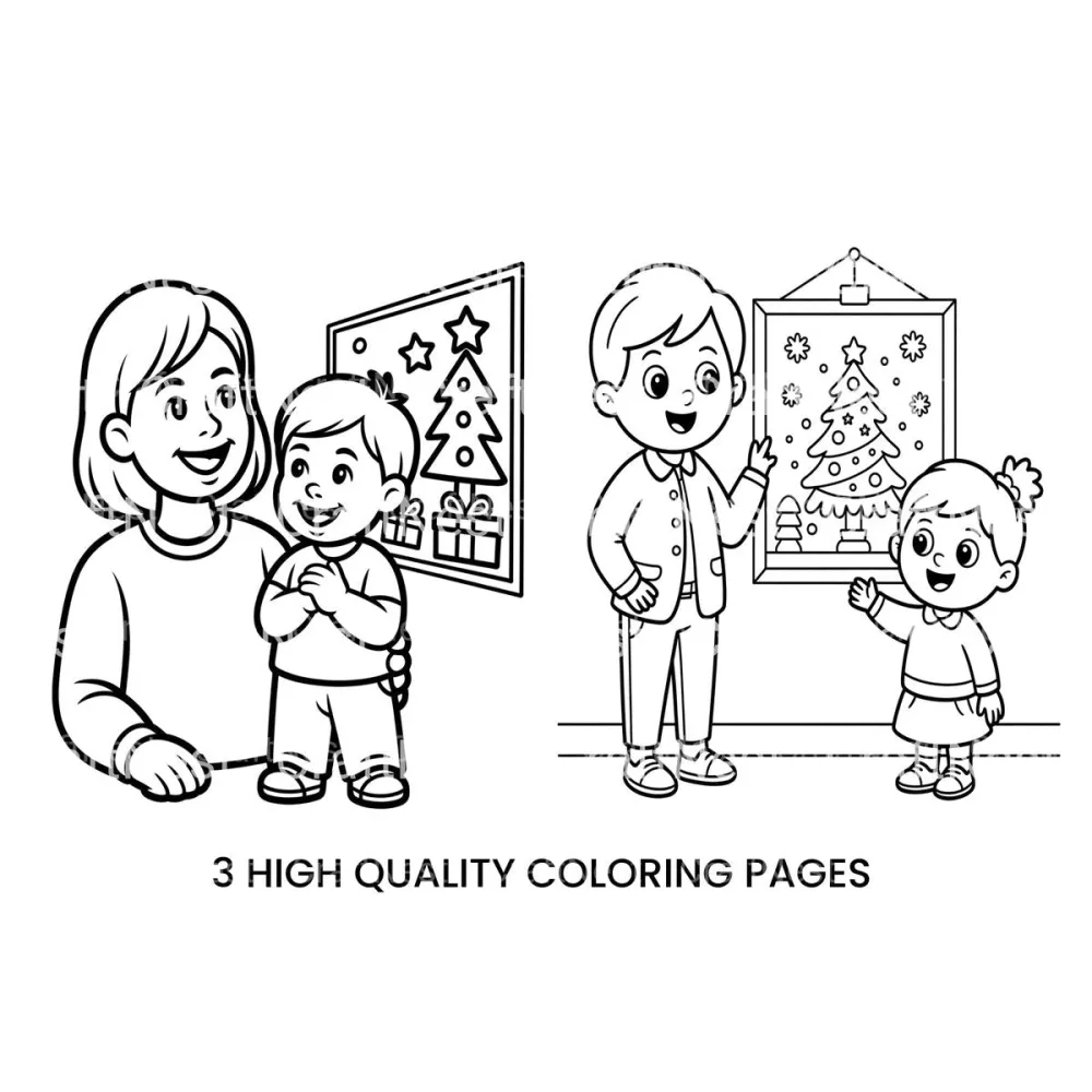 Family Christmas Joy Coloring Books