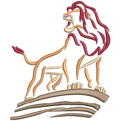 Lion King Embroidery Design
