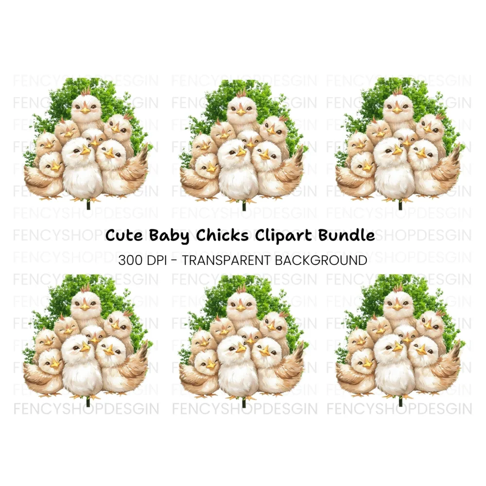 Adorable Baby Chicks Clipart Bundle