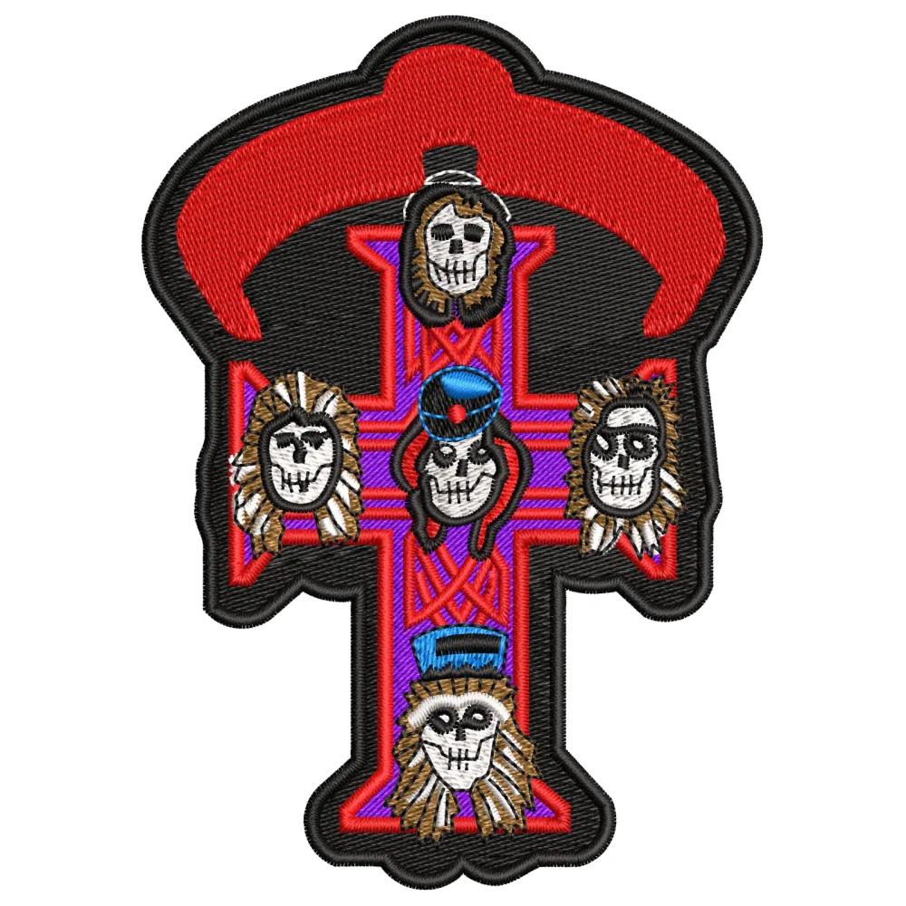 Devil Cross Embroidery Design