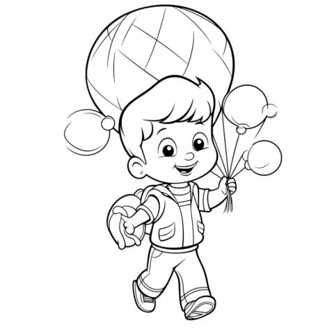 Cute Kids Coloring Book