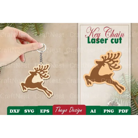 Christmas Keychain SVG Bundle