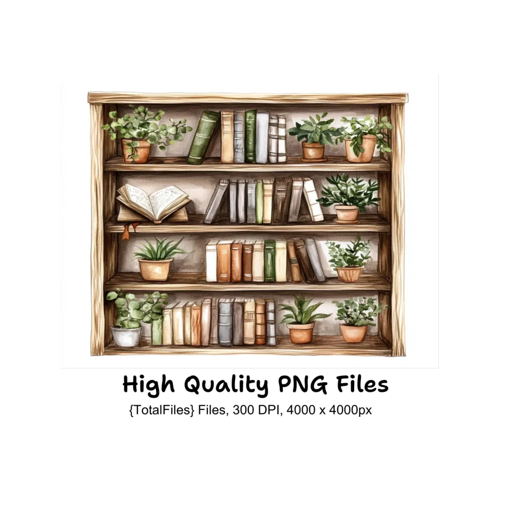 Bookshelf Clipart Bundle