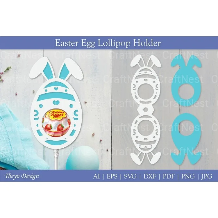Easter Egg Lollipop Holder SVG Bundle