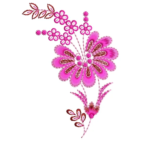 Pink Sequins Embroidery Design