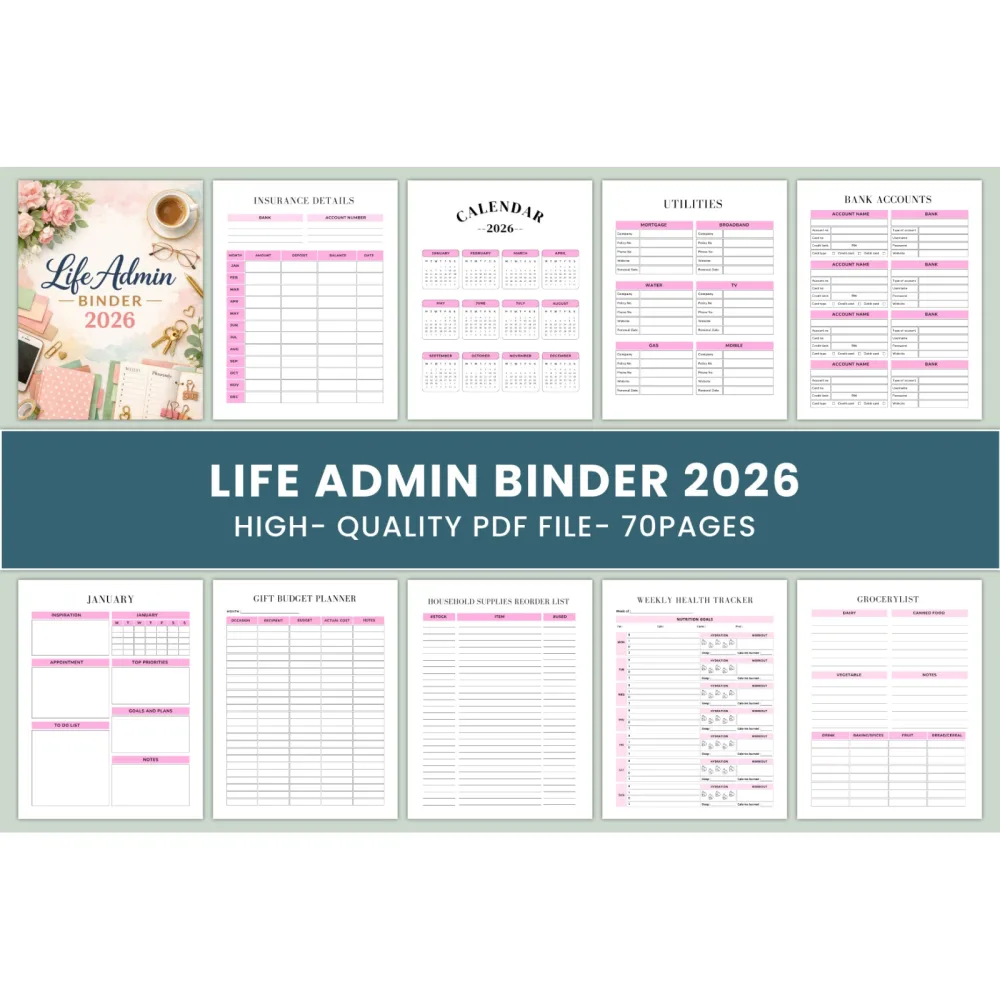 Life Admin Binder Planner