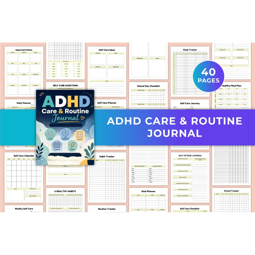 Adhd Care Routine Journal