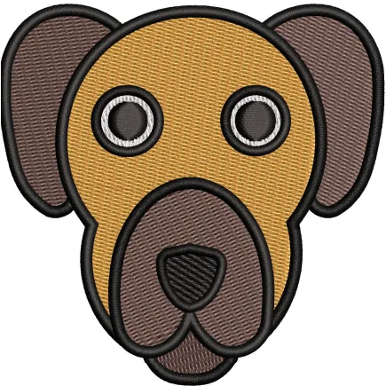 Dog Face Embroidery Design
