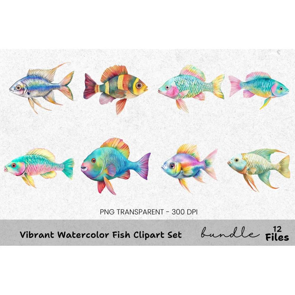 Vibrant Fish Clipart Bundle