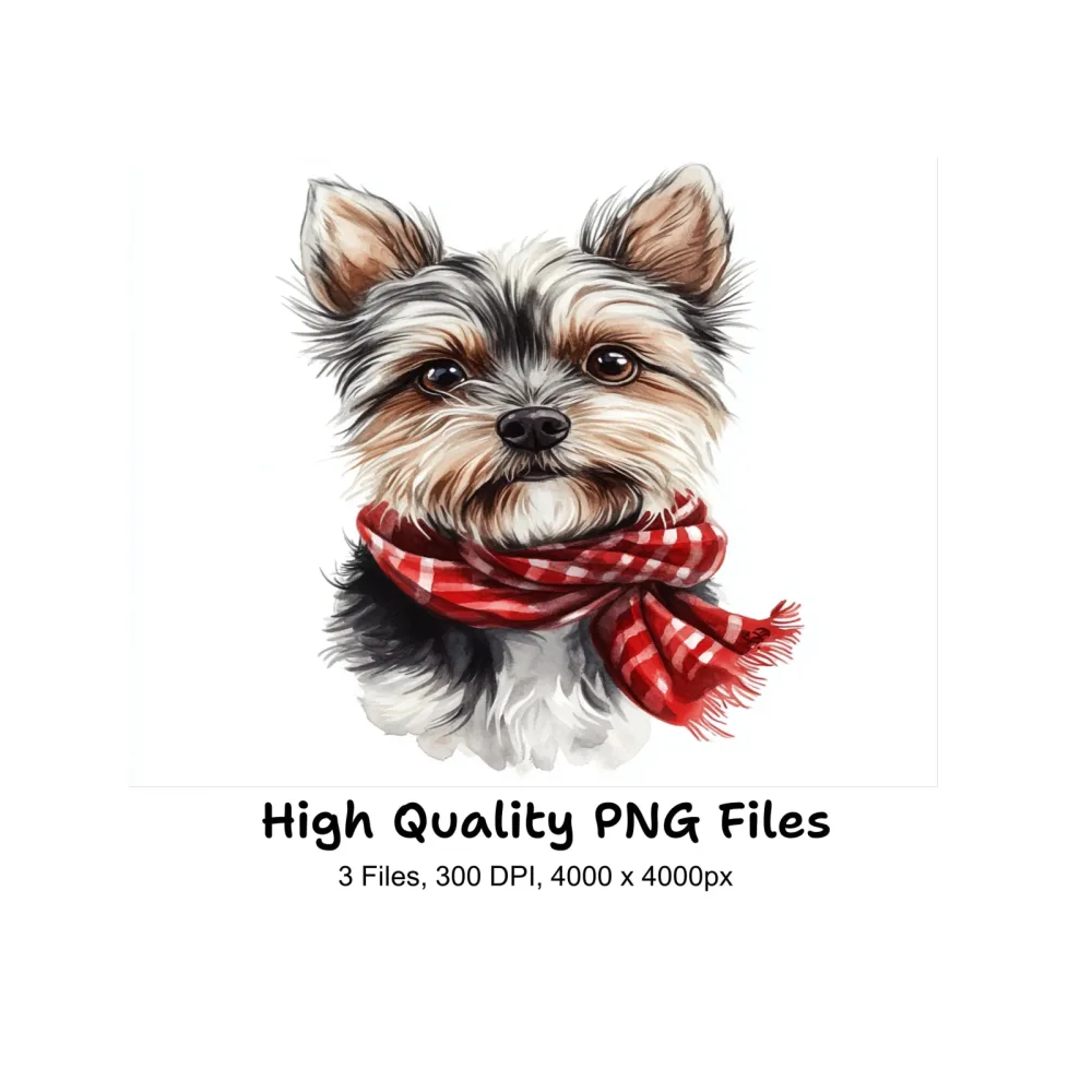 Cute Dogs in Scarves Clipart Bundle