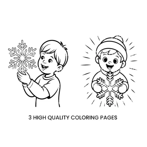Kids Snowflakes Coloring Books