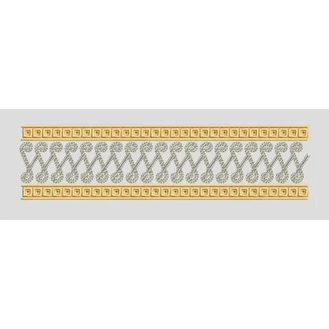 Meander and Spiral Serpentine Border Embroidery Design