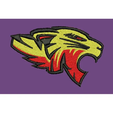 Fierce Feline Mascot Embroidery Design