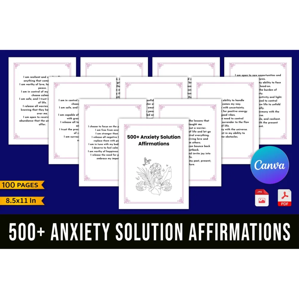 Anxiety Solution Affirmations Planner