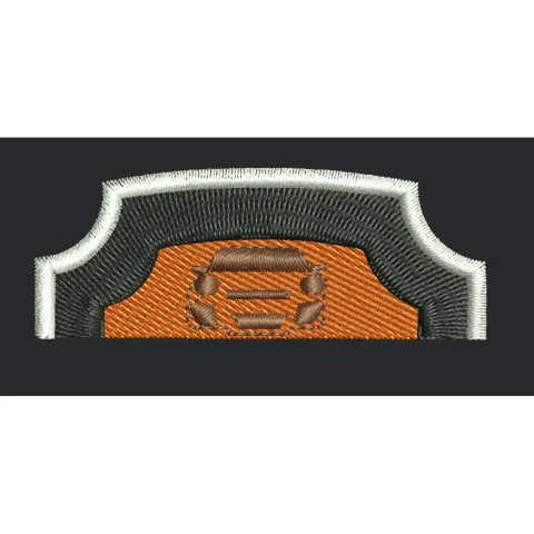 Arched Automotive Emblem Embroidery Design