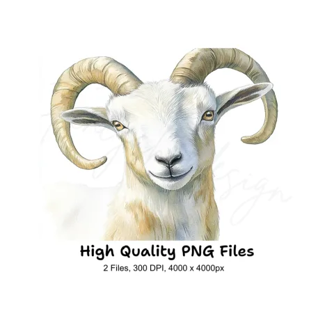 Majestic Ram Head Clipart Bundle