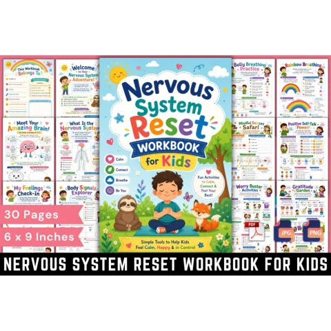 Nervous System Reset For Kids Workbook