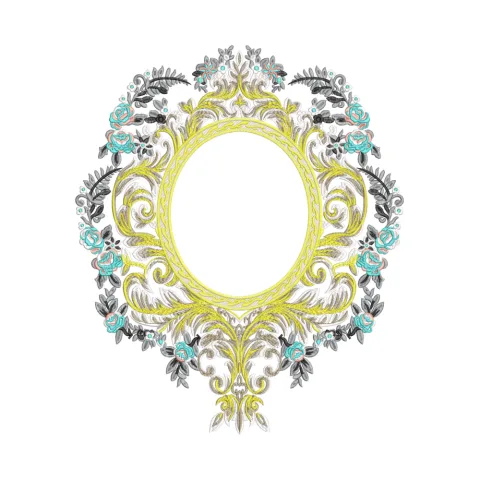 Queen Mirror Embroidery Design