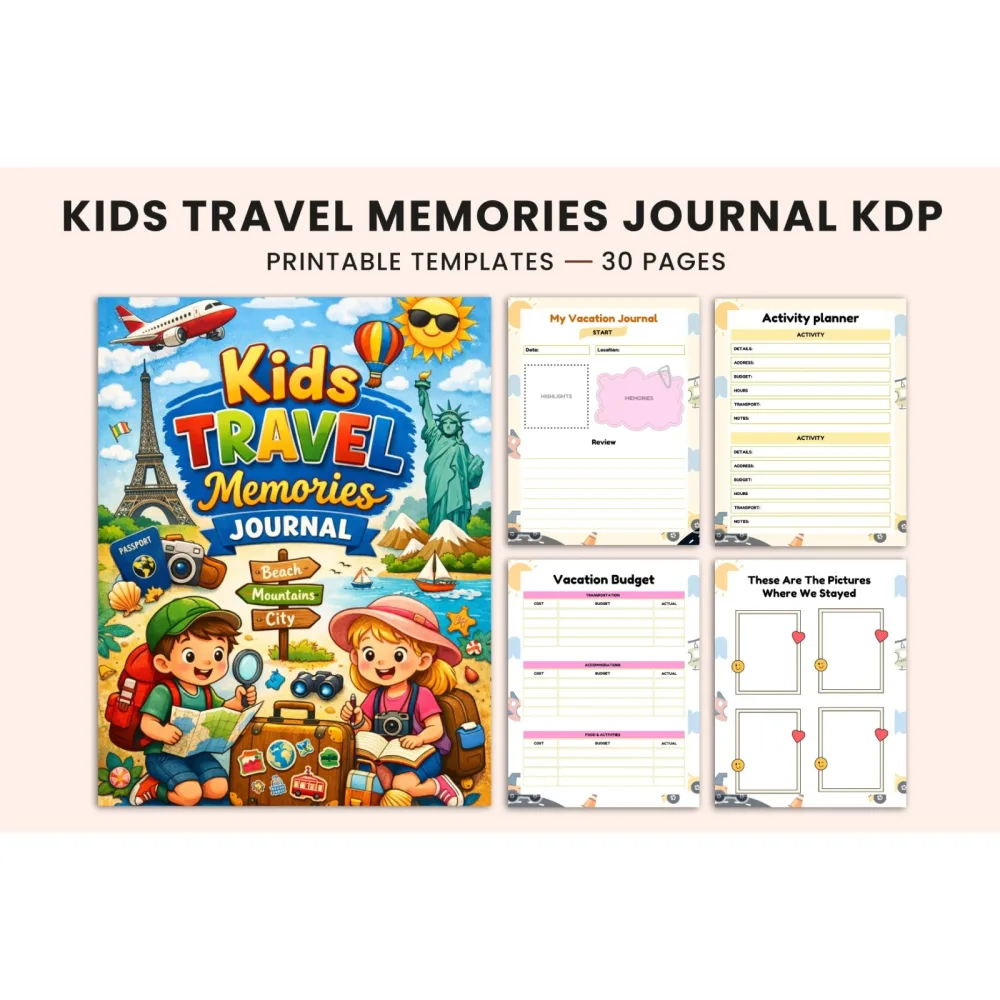 Kids Travel Memories Journal